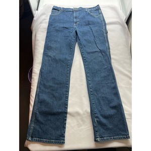 Men's Genuine DICKIES Carpenter Denim Blue Jeans Workwear Medium‎ Wash 36x34